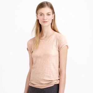 J. Crew Rose Gold Vintage Cotton Tee in size XS